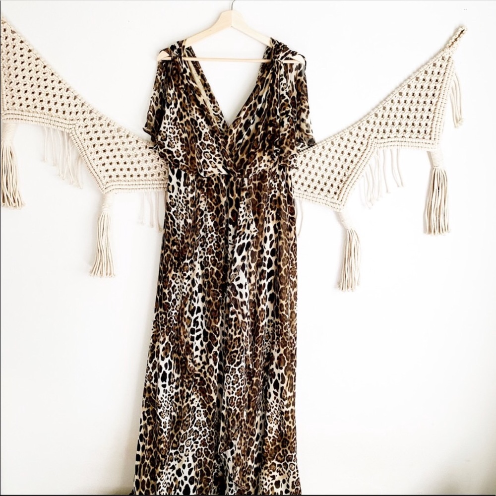 Sara Berman Leopard Print Maxi Dress